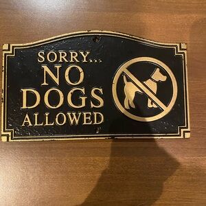 Whitehall Products "Sorry... No Dogs Allowed" Metal Garden Sign